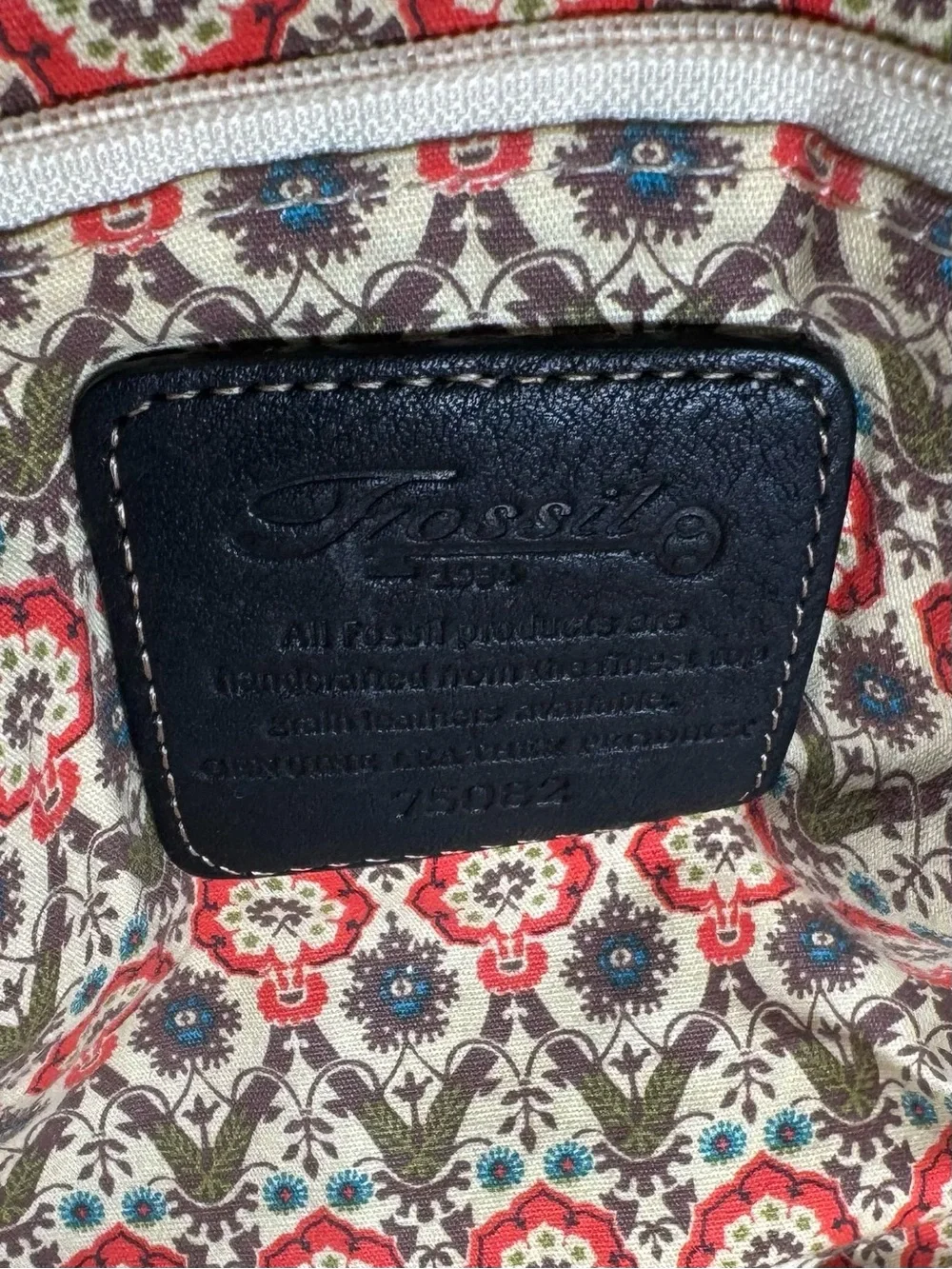Vintage Fossil Y2k Braided Leather Shoulder Bag